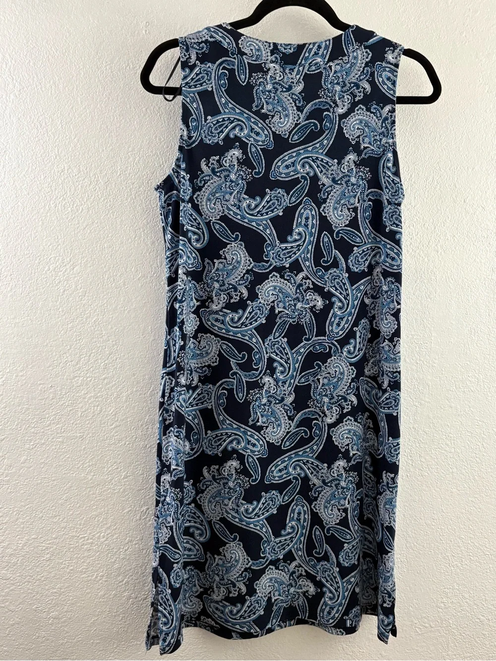 MICHAEL Michael Kors blue paisley sleeveless dress gold-tone hardware size S - Picture 6 of 7